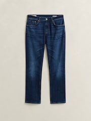 GANT Mid Blue Wash Regular Fit Denim Jeans - Image 6 of 6