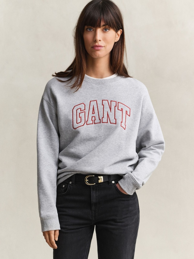 Sweat-shirt à col rond avec logo graphique GANT - Image 1 sur 5