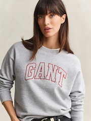 Sweat-shirt à col rond avec logo graphique GANT - Image 4 sur 5