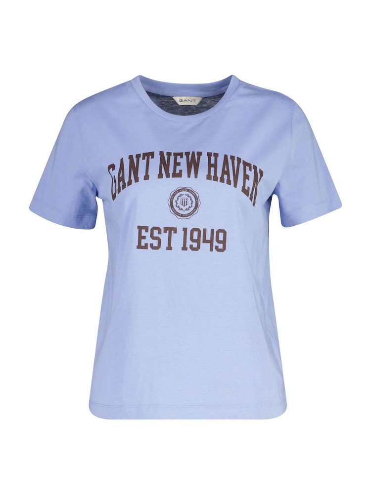GANT Blue Varsity Graphic T-Shirt - Image 1 of 1 GANT Blue Varsity Graphic T-Shirt - Image 1 of 1