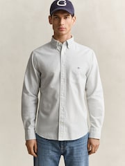 GANT Blue Classic Oxford Stripe Shirt - Image 3 of 7