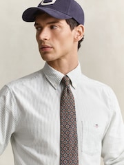 GANT Blue Classic Oxford Stripe Shirt - Image 5 of 7