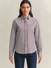 GANT Red Classic Poplin Stripe Shirt - Image 1 of 7