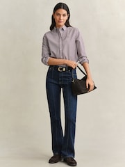 GANT Red Classic Poplin Stripe Shirt - Image 5 of 7
