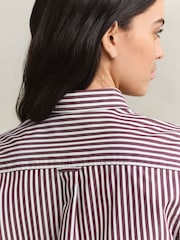 GANT Red Classic Poplin Stripe Shirt - Image 6 of 7