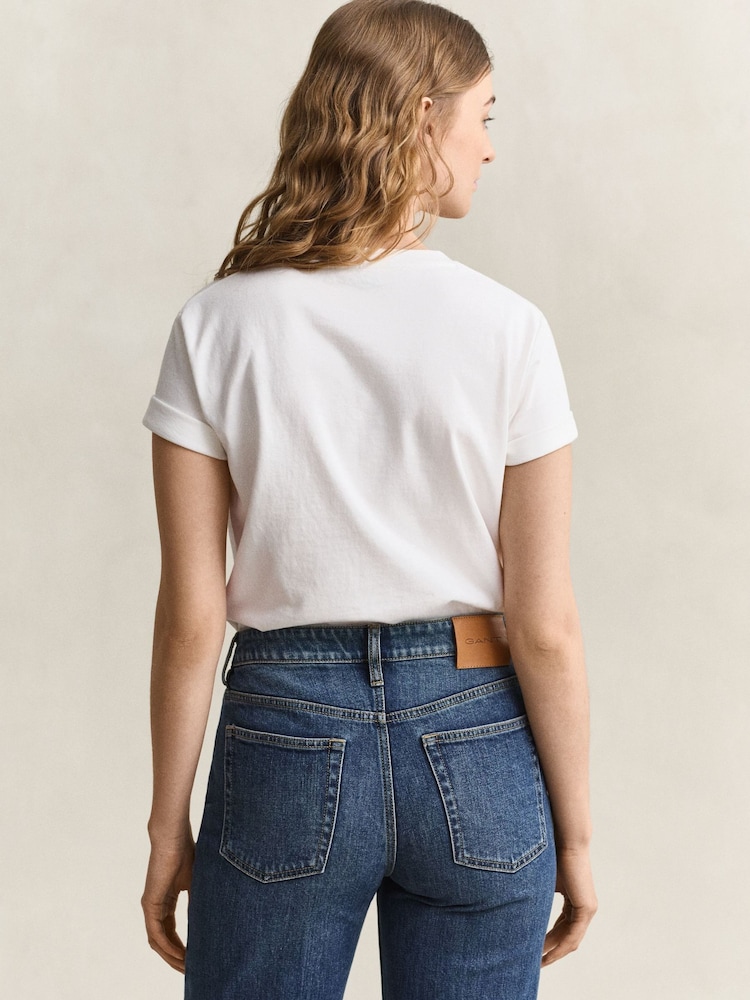 GANT Cream Varsity Graphic T-Shirt - Image 2 of 6 GANT Cream Varsity Graphic T-Shirt - Image 2 of 6