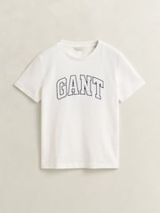 GANT Cream Varsity Graphic T-Shirt - Image 5 of 6