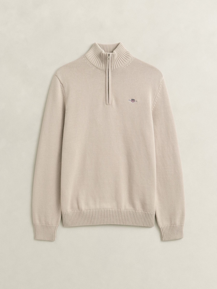 GANT Brown Casual Cotton Half Zip Jumper - Image 5 of 5