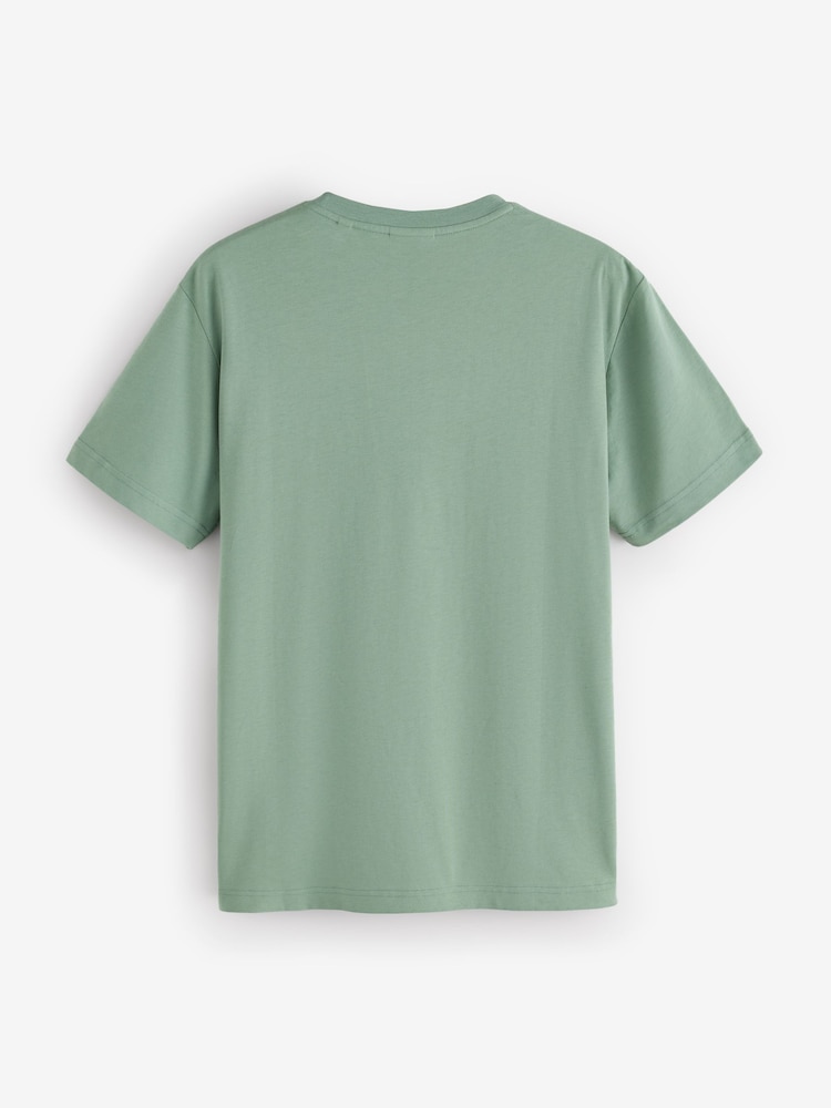 GANT Green Script Graphic Logo T-Shirt - Image 2 of 4 GANT Green Script Graphic Logo T-Shirt - Image 2 of 4