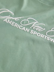 GANT Green Script Graphic Logo T-Shirt - Image 3 of 4