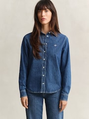 GANT Blue Denim Shirt - Image 2 of 7