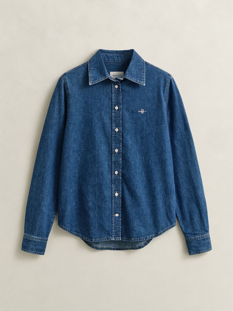 GANT Blue Denim Shirt - Image 7 of 7 GANT Blue Denim Shirt - Image 7 of 7