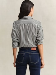 GANT Green Classic Poplin Stripe Shirt - Image 3 of 7
