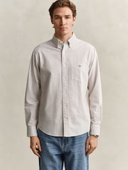 GANT Brown Classic Oxford Stripe Shirt - Image 3 of 7