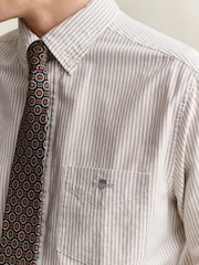 GANT Brown Classic Oxford Stripe Shirt - Image 5 of 7