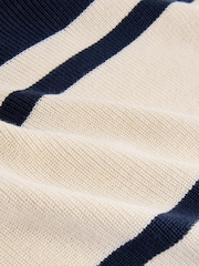 GANT Blue Varsity Block Stripe Knit V Neck Knit Jumper - Image 4 of 5