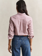 GANT Orange Classic Poplin Stripe Shirt - Image 2 of 7
