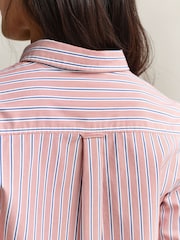 GANT Orange Classic Poplin Stripe Shirt - Image 6 of 7