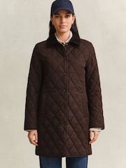 GANT Diamond Quilted Longline Jacket - Imaginea 1 din 8