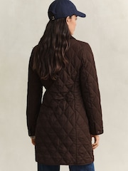 GANT Diamond Quilted Longline Jacket - Imaginea 3 din 8