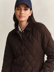 GANT Diamond Quilted Longline Jacket - Imaginea 5 din 8