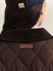 GANT Diamond Quilted Longline Jacket - Imaginea 6 din 8