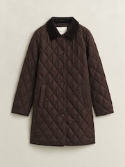 GANT Diamond Quilted Longline Jacket - Imaginea 7 din 8