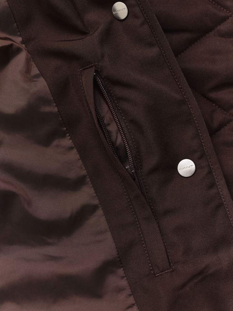 GANT Diamond Quilted Longline Jacket - Imaginea 8 din 8