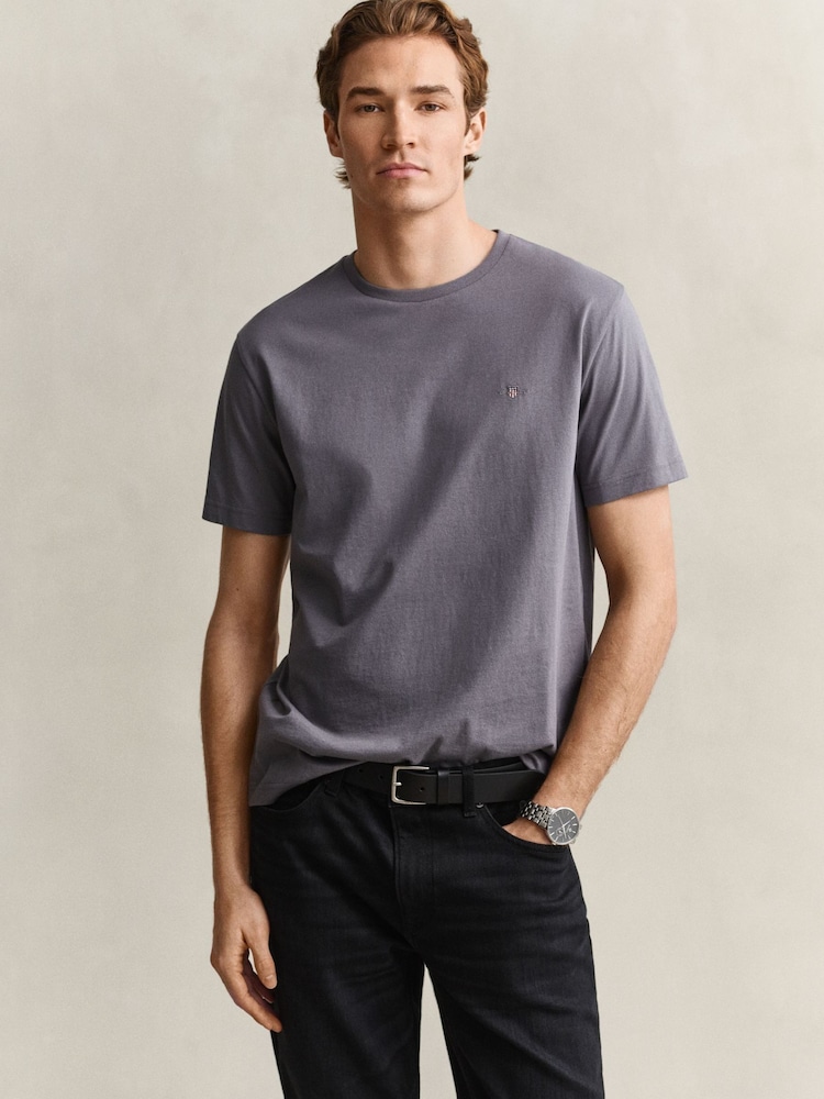 GANT Grey Shield Logo T-Shirt - Image 1 of 5