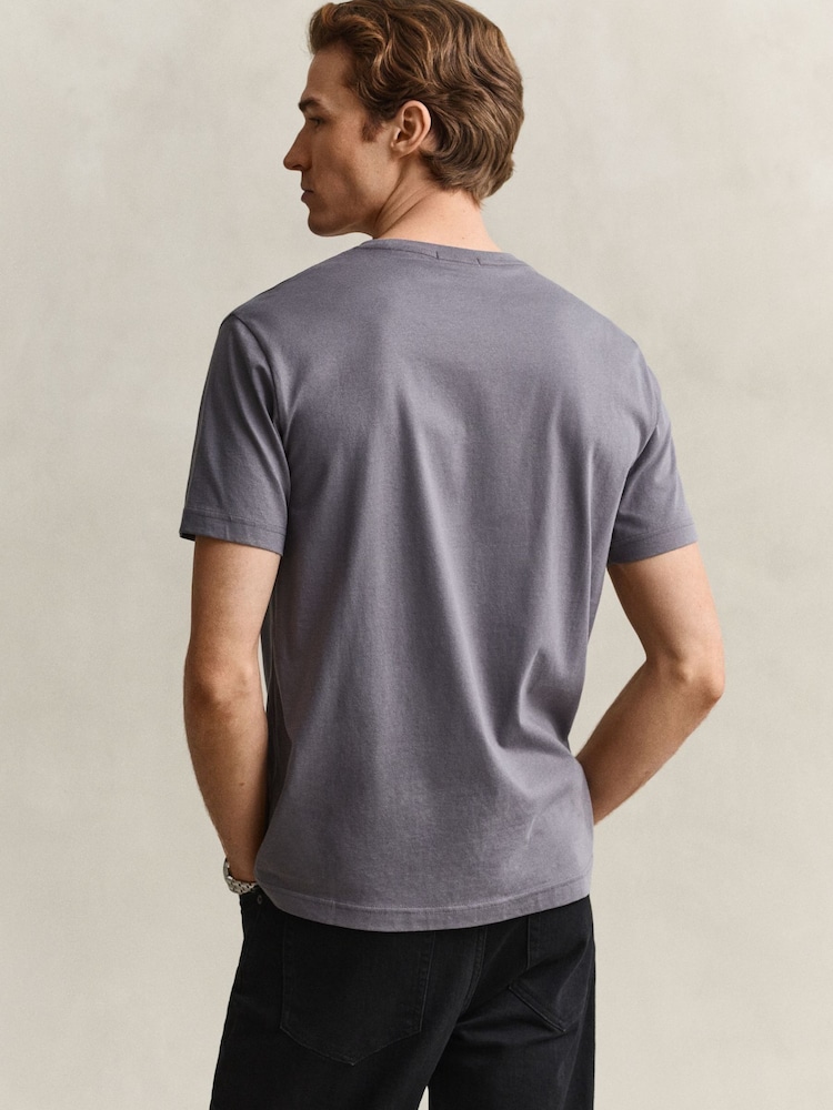 GANT Grey Shield Logo T-Shirt - Image 2 of 5