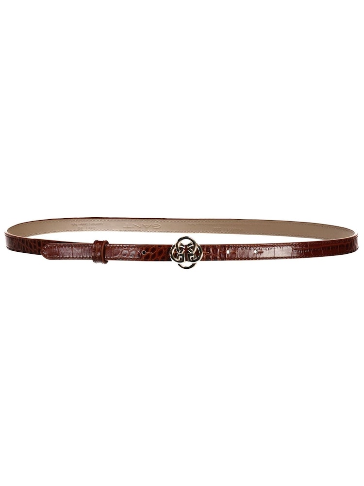 GANT Croc Leather Monogram Buckle Belt - Imagen 1 de 1