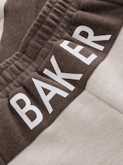 Baker by Ted Baker Brown 2 Piece Colour-Block Hoodie & Shorts Set - Image 9 of 9