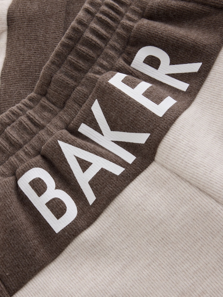 Baker by Ted Baker Brown 2 Piece Colour-Block Hoodie & Shorts Set - Image 9 of 9 Baker by Ted Baker Brown 2 Piece Colour-Block Hoodie & Shorts Set - Image 9 of 9