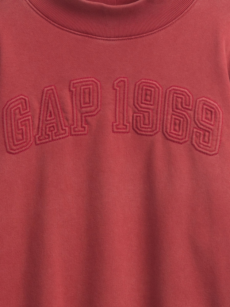 Gap Red Heavyweight French Terry Oversized Mock Neck Sweatshirt - Image 4 of 4 Gap Red Heavyweight French Terry Oversized Mock Neck Sweatshirt - Image 4 of 4