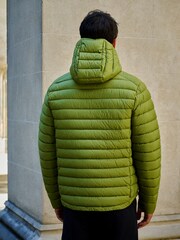 Limonkowo-zielony - Lightweight Shower Resistant Quilted Jacket - Obraz 3 z 7