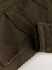Khaki Green Shower Resistant Faux Fur Hooded Parka With Quilted Lining - Image 14 of 15
