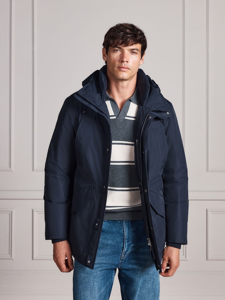 أزرق داكن - Signature Waterproof Down Filled Parka - صورة 1 من 15 أزرق داكن - Signature Waterproof Down Filled Parka - صورة 1 من 15