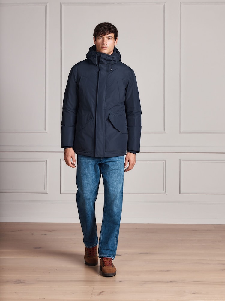 أزرق داكن - Signature Waterproof Down Filled Parka - صورة 2 من 15 أزرق داكن - Signature Waterproof Down Filled Parka - صورة 2 من 15