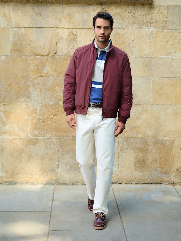 Burgundy Red Shower Resistant Padded Harrington Jacket - Image 2 of 13 Burgundy Red Shower Resistant Padded Harrington Jacket - Image 2 of 13