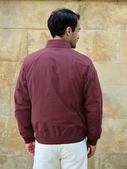 Burgundy Red Shower Resistant Padded Harrington Jacket - Image 4 of 13