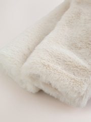 Ecru Faux Fur Hooded Baby Jacket (0mths-2yrs) - Image 7 of 8