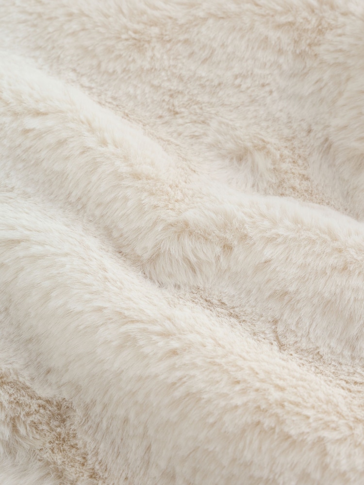 Ecru Faux Fur Hooded Baby Jacket (0mths-2yrs) - Image 8 of 8