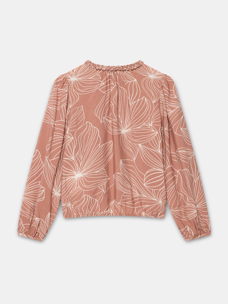 Mint Velvet Brown Floral Print Blouse - Image 8 of 8