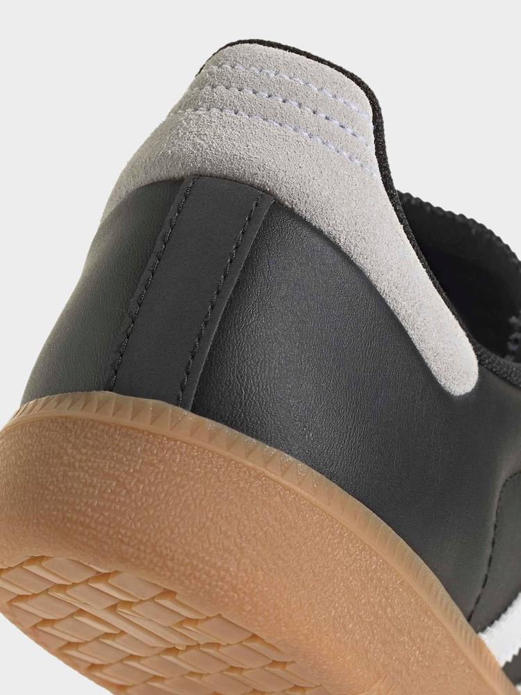 adidas Black Velosamba Leather Shoes - Image 10 of 10