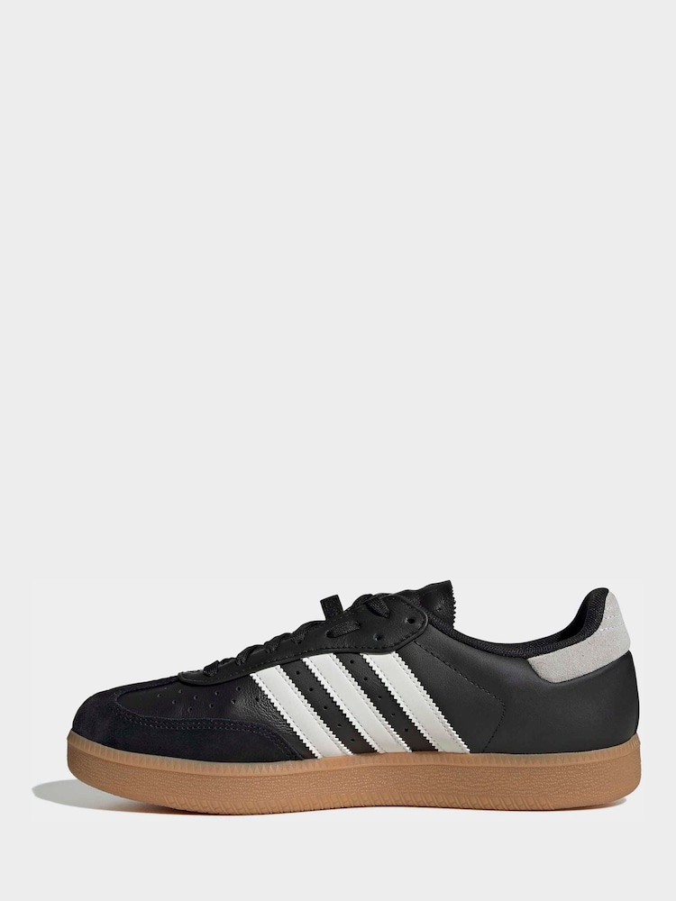 adidas Black Velosamba Leather Shoes - Image 2 of 10