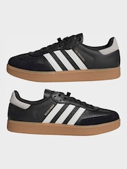 adidas Black Velosamba Leather Shoes - Image 6 of 10
