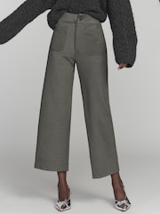 Πράσινο - Anthropologie Maeve The Colette Knit Crop Wide-Leg Trousers - Εικόνα 1 του 4