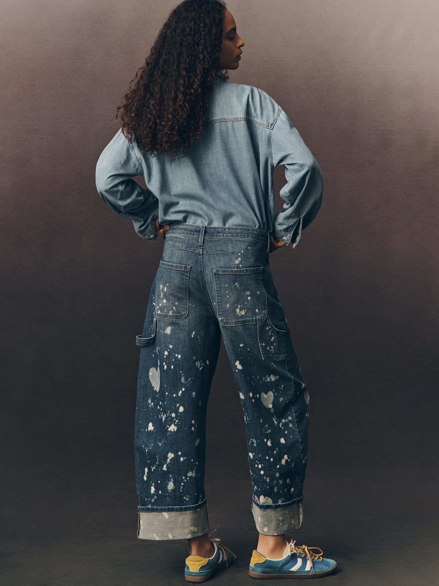 Buy Anthropologie Blue Pilcro Kayden Heart Barrel Carpenter Jeans