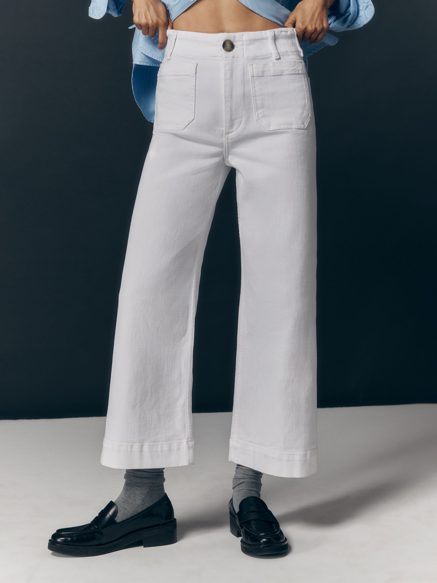 Buy Anthropologie White Maeve The Colette High Waisted Denim