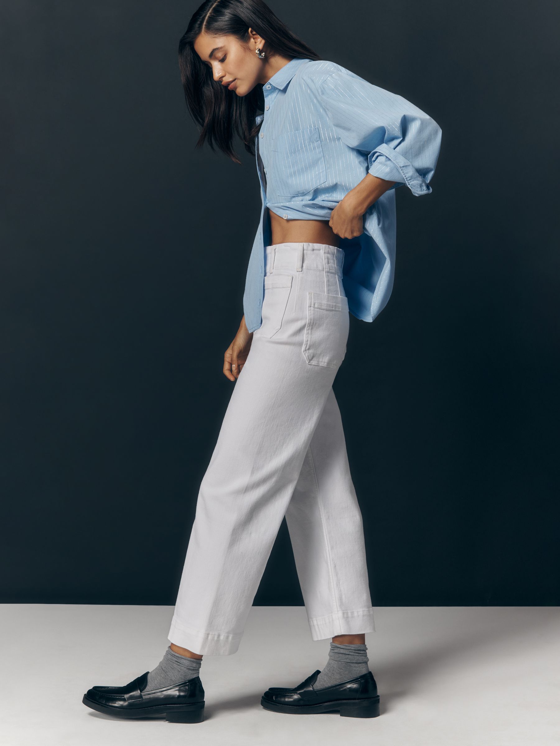 Buy Anthropologie White Maeve The Colette High Waisted Denim